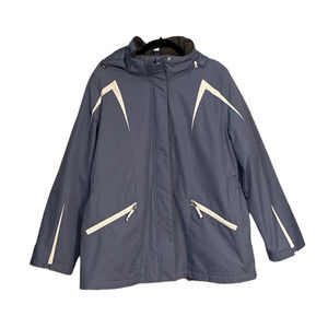 Below Zero by Rothchild 1X Blue and White Coat